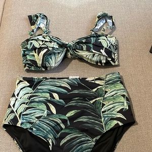 High waisted bathing suit